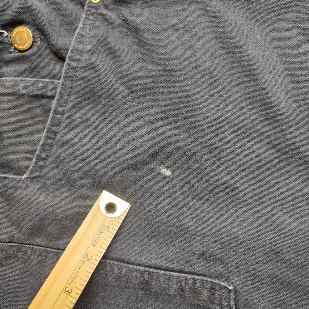 Carhartt Mens Black Duck Canvas Bib Overalls Workwear R01 BLK 40x30 Utility - Picture 4 of 14